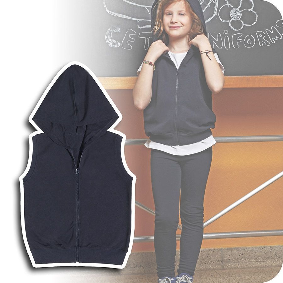 Felpa bambina con on sale zip senza cappuccio